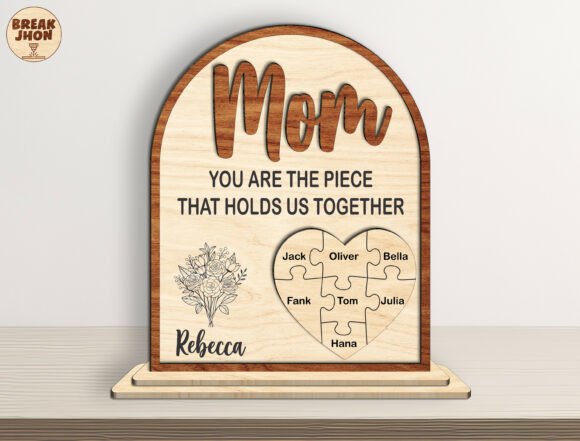 Download Mom Puzzle Sign Glowforge XTool SVG - Glowforge Collection