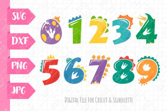 Download Dinosaur Numbers SVG |Birthday Ages Png - Dinosaur numbers svg Collection
