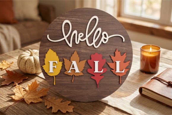 Download Hello Fall Sign Laser Cut SVG - Hello fall Collection