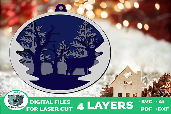 Download Christmas Ornaments, Glowforge Cut File. - Glowforge Collection