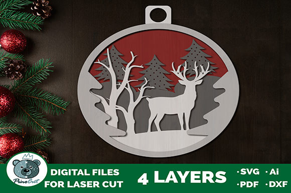 Download Christmas Ornaments, Glowforge Cut File - Glowforge Collection