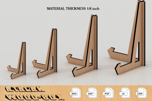 Download Easel Plate Stand Glowforge Cut File 019 - Glowforge Collection
