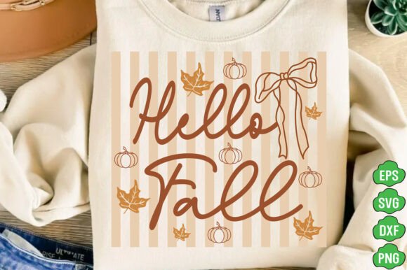 Download Striped Hello Fall Png,Coquette Fall PNG - Hello fall Collection