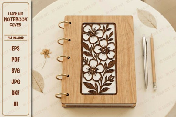Download Glowforge Ready Laser Cut Notebook Cover - Glowforge Collection