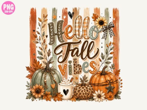 Download Hello Fall Vibes in Autumn Png, Pumpkin - Hello fall Collection