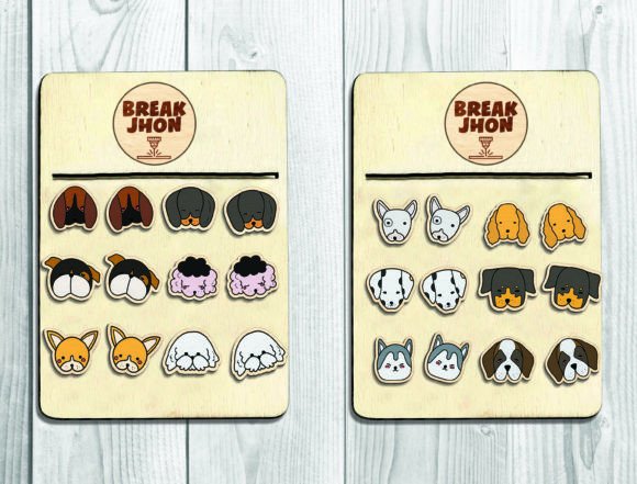 Download Cute Dog Stud Earring Glowforge Cut File - Glowforge Collection